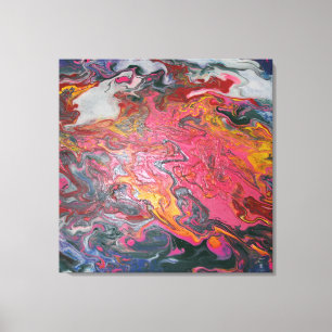 Toile Peinture à torsion de lave nuageuse