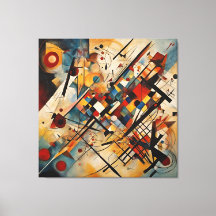 Peinture Abstraite aux couleurs géométriques