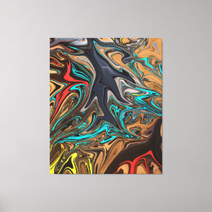 Toile Peinture Abstraite colorée Meilleur chef-d'oeuvr