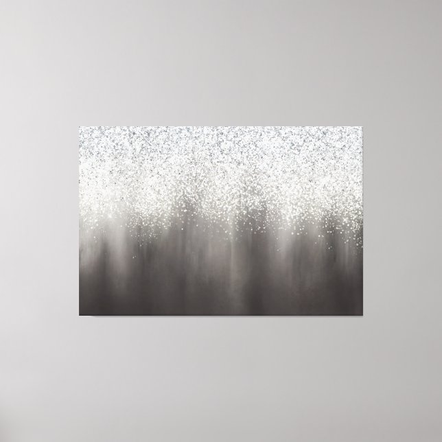 Toile Peinture Abstraite de Parties scintillant Ombre Bl (Recto)