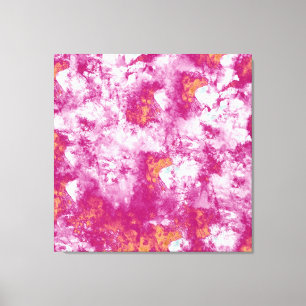 Toile Peinture abstraite moderne blanche rose