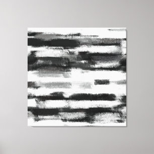 Toile Peinture Abstraite   Noir et blanc
