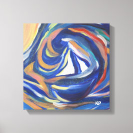 Toile Peinture acrylique marine multicolore Imprimer