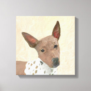 Toile Peinture américaine sans poil Terrier - Chien Art