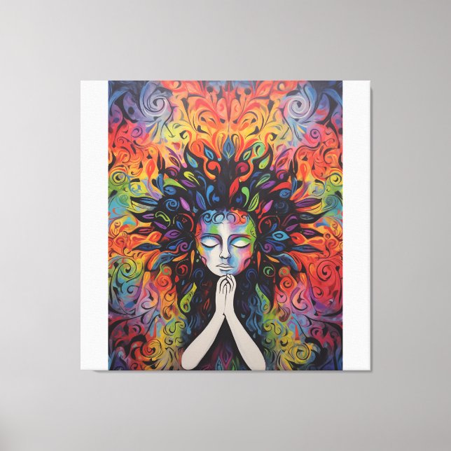 Toile Peinture au vaporisateur abstrait (Recto)