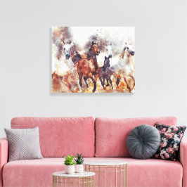 Toile Peinture Chevaux Sauvages Stampeding