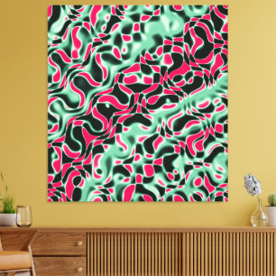 Toile Peinture cinétique liquide de physique quantique 