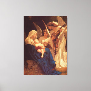 Toile Peinture classique de Bouguereau : Chanson des ang