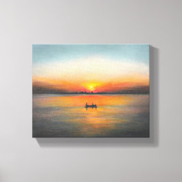 Toile Peinture coucher de soleil peinture acrylique impr