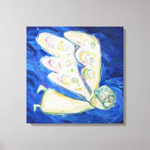 Toile Peinture d'ange et de bébé (grand Carré - envelopp