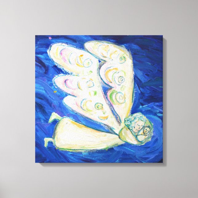 Toile Peinture d'ange et de bébé (grand Carré - envelopp (Recto)