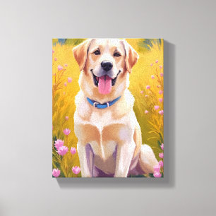 Toile Peinture de chien animal de compagnie Labrador Ret