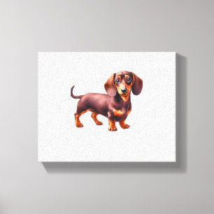 Toile Peinture de Dachshund - Peinture d'aquarelle de ch
