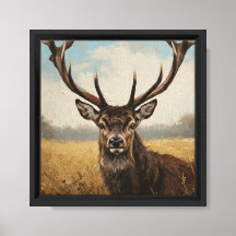 Peinture de fond de rennes majestueux