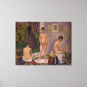 Toile Peinture de Georges Seurat : Les modèles (1889)