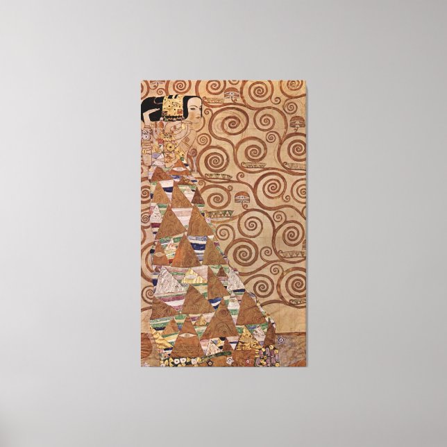 Toile Peinture de Gustav Klimt : L'attente (1908) (Recto)