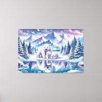 Peinture de la scène neigeuse de la famille des ou