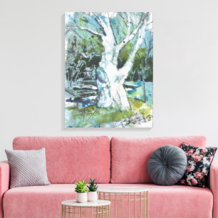 Toile Peinture de l'arbre de la patience / Artiste Larry
