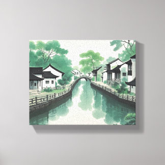 Toile Peinture de paysage chinois traditionnelle, classi