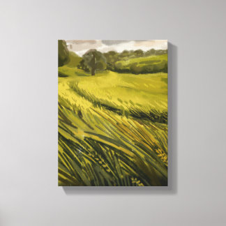 Toile Peinture de prairie - Illustration de nature morte