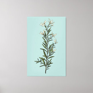 Toile Peinture de printemps de romarin vert luxuriant