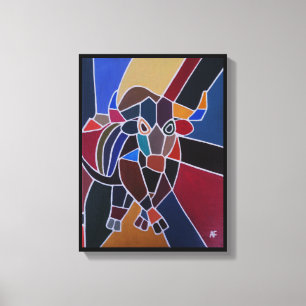 Toile Peinture de taureau abstrait par Alfred Fox