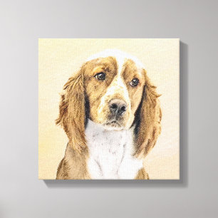 Toile Peinture d'espagnol Welsh Springer - Art original 