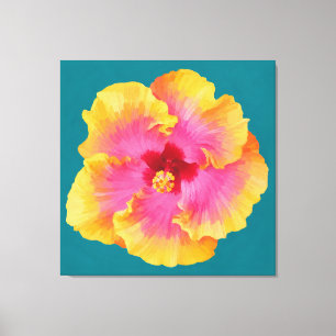 Toile Peinture d'hibiscus