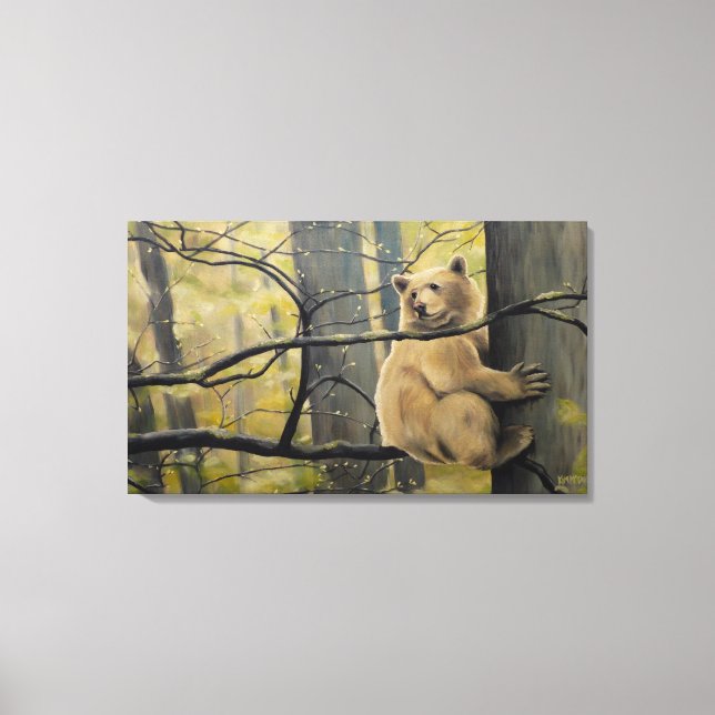 Toile Peinture d'ours Spirit Bear Imprimantes Kermode (Recto)
