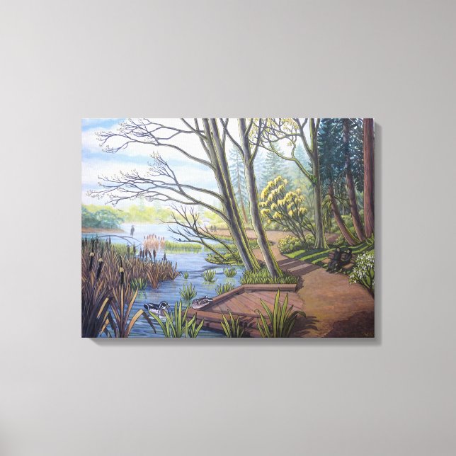 Toile Peinture du paysage de printemps Lost Lagoon Vanco (Recto)
