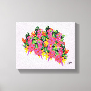 Toile Peinture : Fleur sauvage
