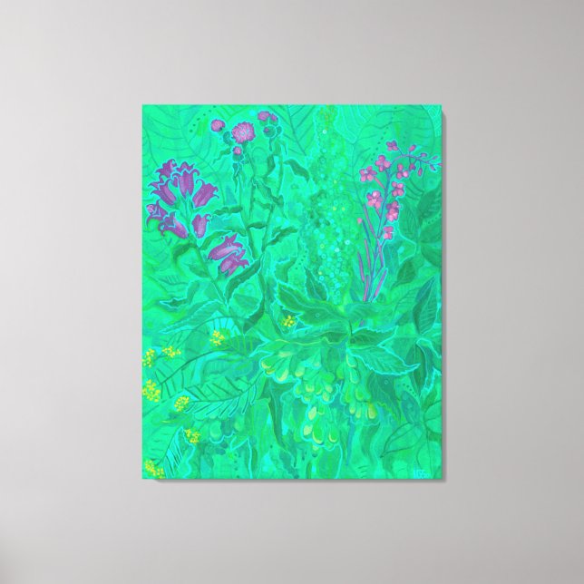 Toile Peinture florale à fleurs Fleurs sauvages du Nord (Recto)