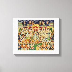 TOILE PEINTURE INDIENNE DE MYTHOLOGIE