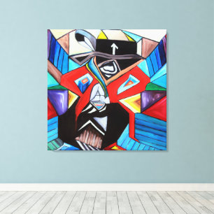 Toile Peinture inspirée du cubisme de Saginaw Grant par