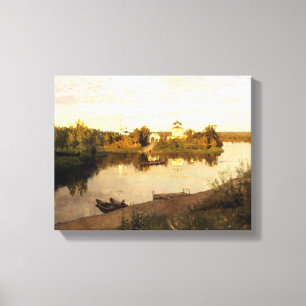 Toile Peinture Isaak Levitan "cloches du soir"