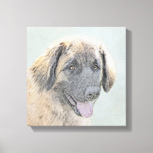 Toile Peinture Leonberger - Joli art original chien