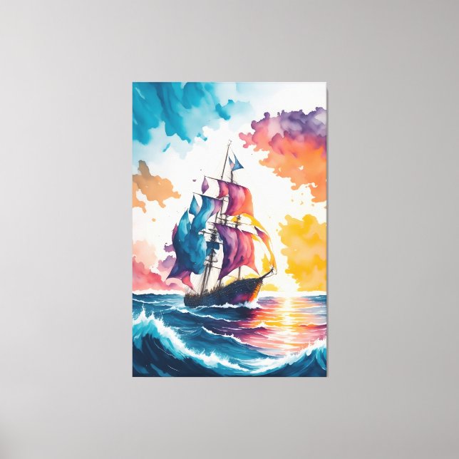 Toile Peinture maritime de voilier (Recto)
