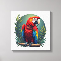 Peinture murale couleur Macaw Oiseau