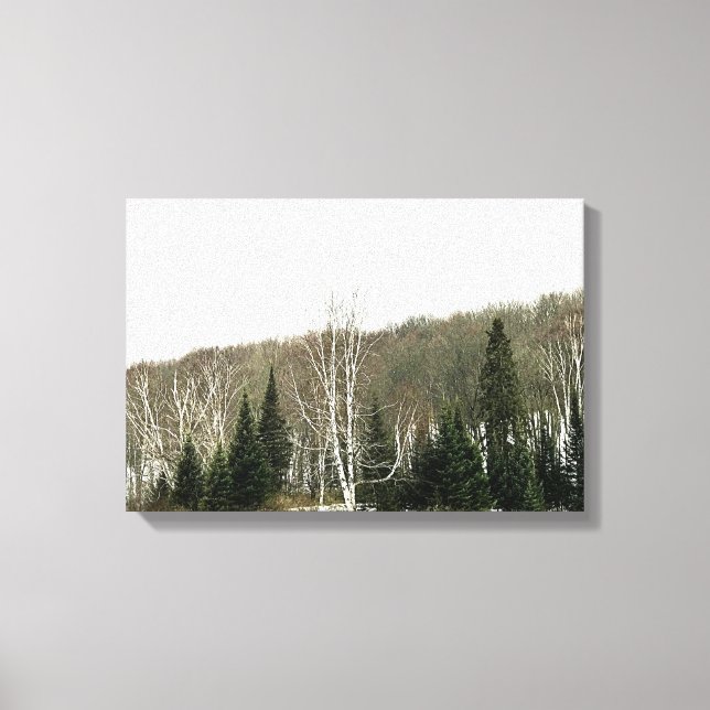 Toile Peinture murale Neutre - Paysage hivernal (Recto)