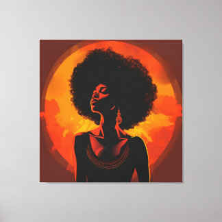 Toile Peinture murale pour femme noire