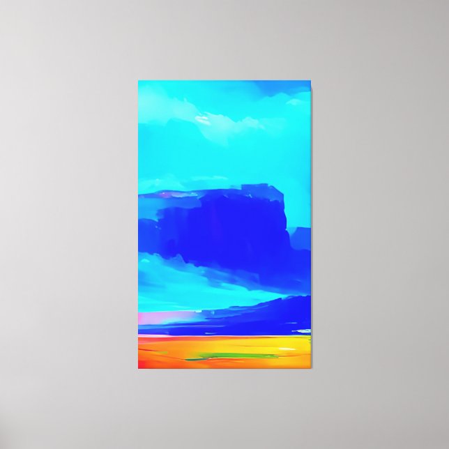 Toile Peinture Paysage Abstrait coloré Moderne (Recto)