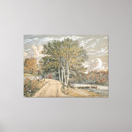 Toile Peinture paysagère vintage rivière Harlem
