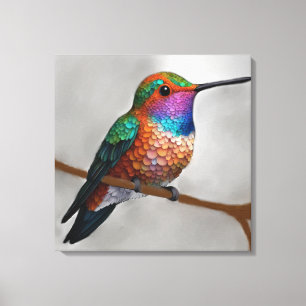 Toile Peinture vibrante de colibri d'Allen