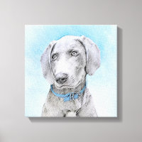 Peinture Weimaraner - Joli art original chien
