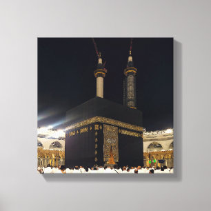 Toile Pèlerins du Hadj à Fajr, Kaaba, La Mecque, Arabie 