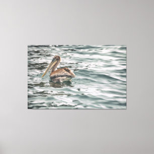 Toile Pélican dans l'eau