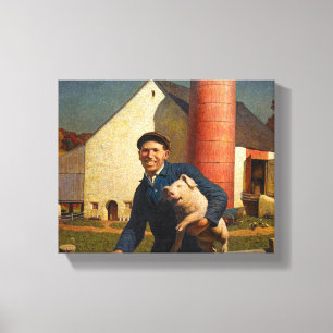 Toile Pennsylvania Farmer par Newell Convers Wyeth