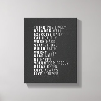 Toile Penser positivement | devis inspirant