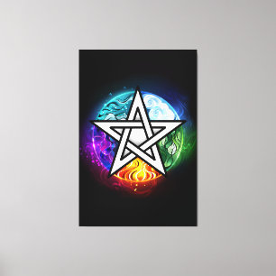 Toile pentagramme du Wiccan