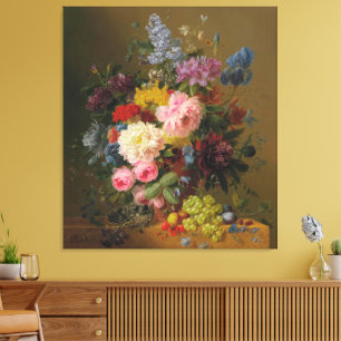 Toile Peonies, Tulipes, Roses et Irises - A. Bloemers